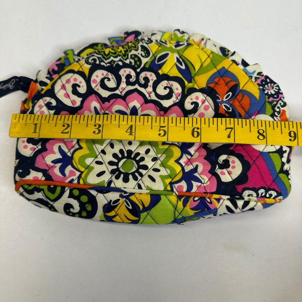 Vera Bradley Rio Pattern Colorful Makeup Bag Ruffle - Picture 6 of 13